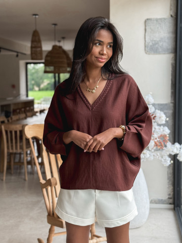 Blouse Léonia - Chocolat