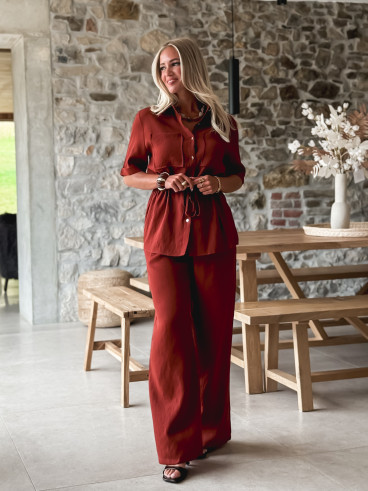 Pantalon Léonia - Brique