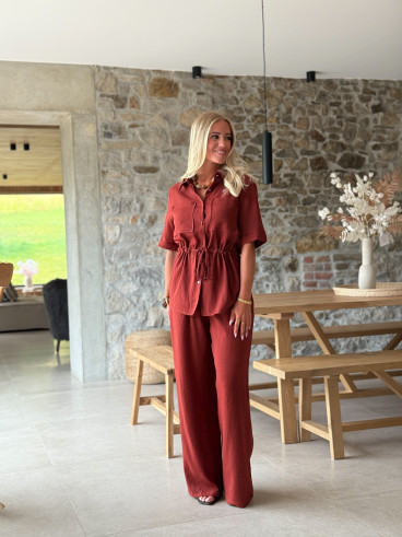 Pantalon Léonia - Brique