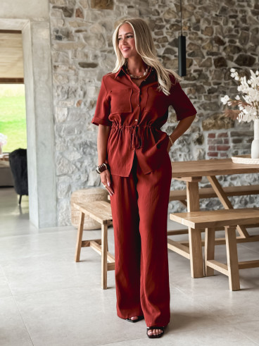 Pantalon Léonia - Brique