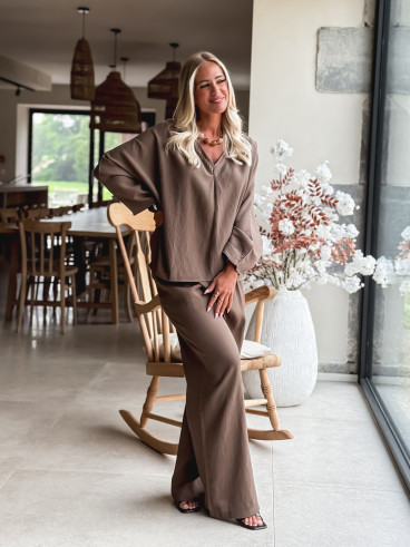 Blouse Léonia - Kaki/Taupe