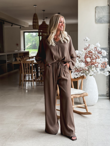 Blouse Léonia - Kaki/Taupe