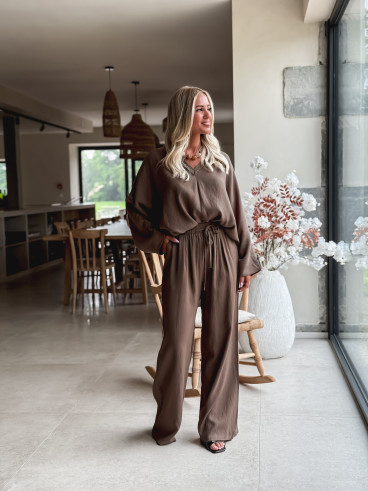 Blouse Léonia - Kaki/Taupe