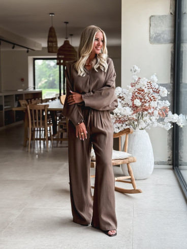 Blouse Léonia - Kaki/Taupe