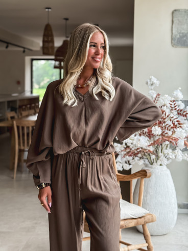 Blouse Léonia - Kaki/Taupe