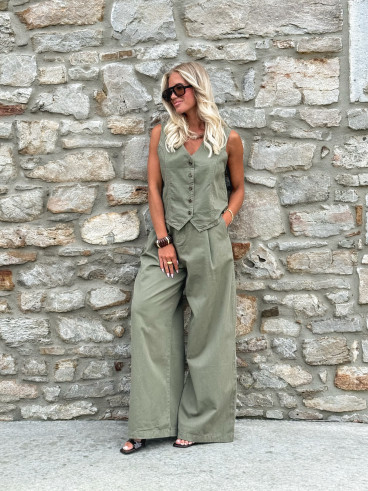 Pantalon Anaisa - Kaki