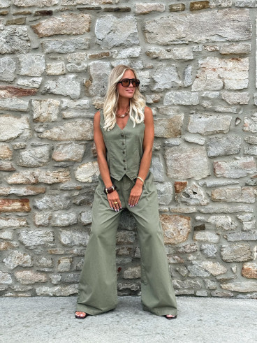 Pantalon Anaisa - Kaki