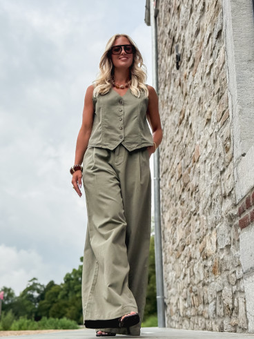 Pantalon Anaisa - Kaki