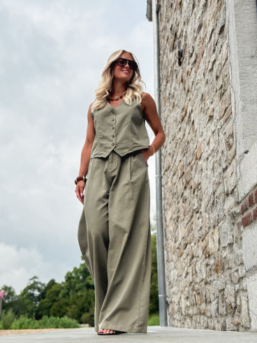 Pantalon Anaisa - Kaki