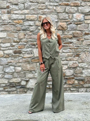 Pantalon Anaisa - Kaki