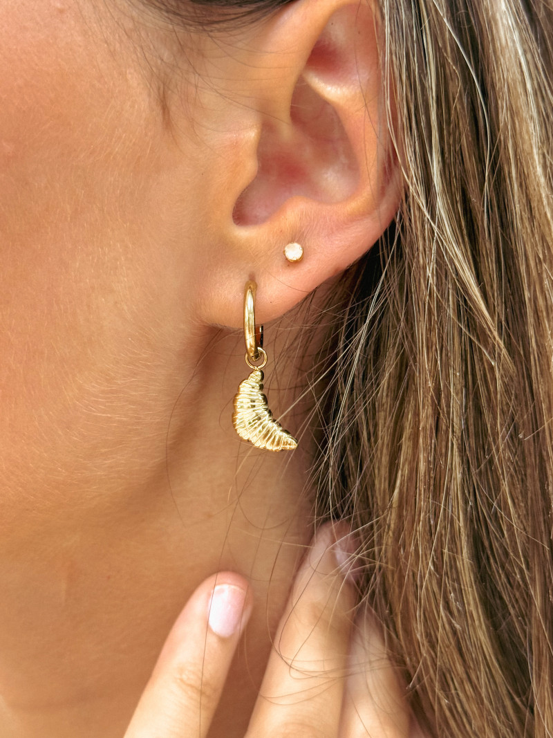 Boucles d'oreilles "Croissant" - Doré