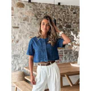 Veste courte Daëlle - Bleu