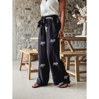 Pantalon à motifs Sykia - Noir