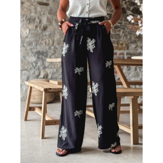 Pantalon à motifs Sykia - Noir