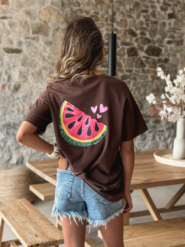 T-shirt Tutti - Chocolat