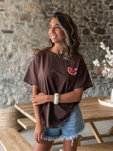 T-shirt Tutti - Chocolat
