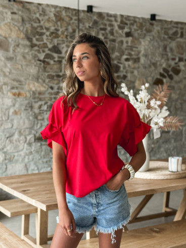 T-shirt Amaëlle - Rouge