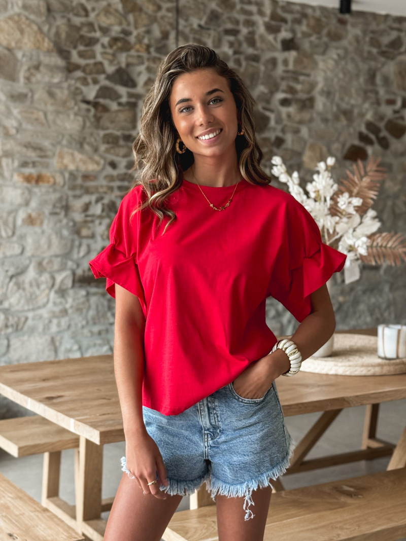 T-shirt Amaëlle - Rouge