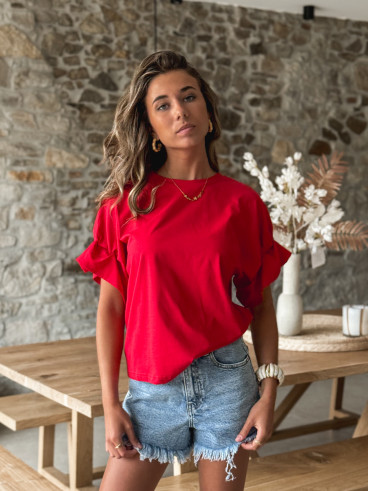 T-shirt Amaëlle - Rouge