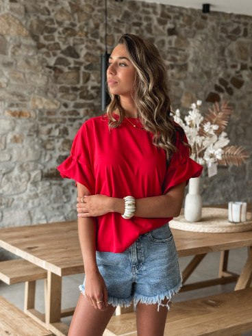 T-shirt Amaëlle - Rouge