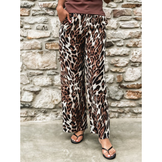 Pantalon léopard Lénaïs - Chocolat