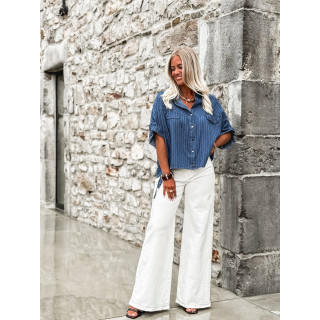 Chemise Lignée Florene - Bleu
