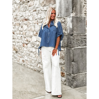 Chemise Lignée Florene - Bleu