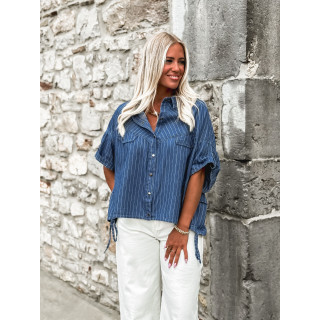 Chemise Lignée Florene - Bleu
