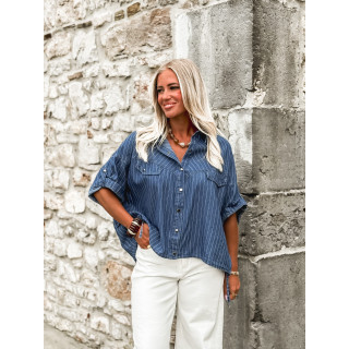 Chemise Lignée Florene - Bleu