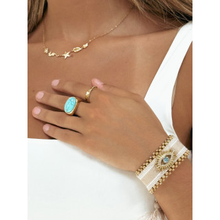 Bracelet Tuana - Doré/Beige