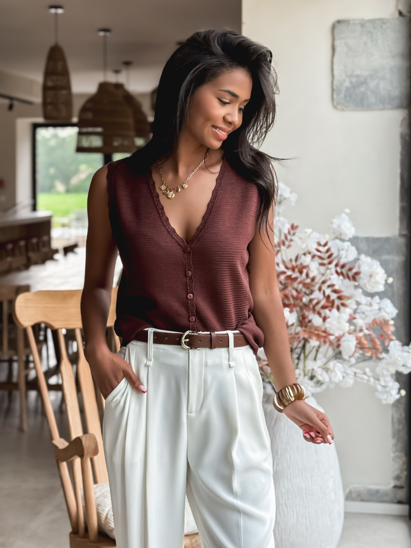 Blouse Taliyah - Chocolat