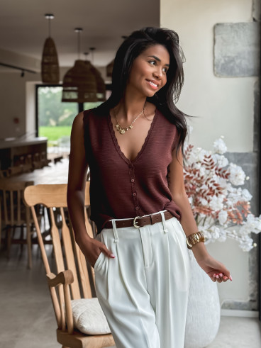 Blouse Taliyah - Chocolat