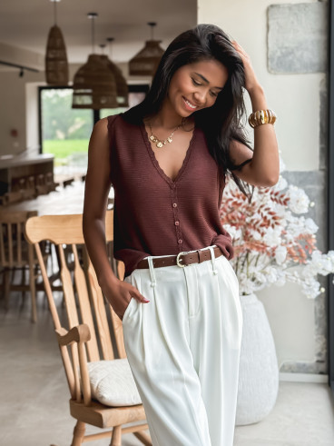 Blouse Taliyah - Chocolat