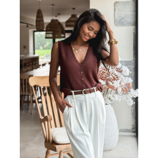 Blouse Taliyah - Chocolat