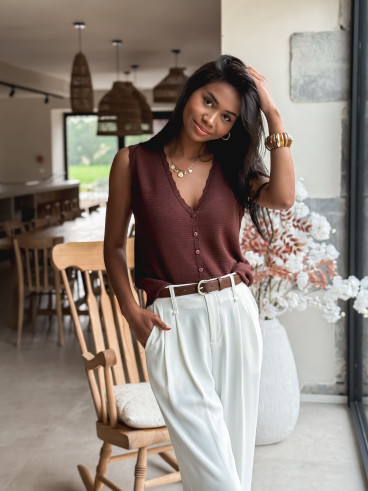 Blouse Taliyah - Chocolat