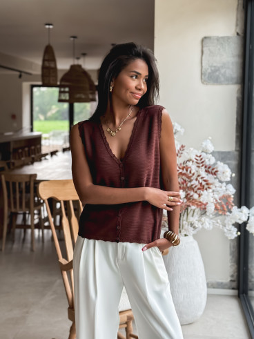 Blouse Taliyah - Chocolat