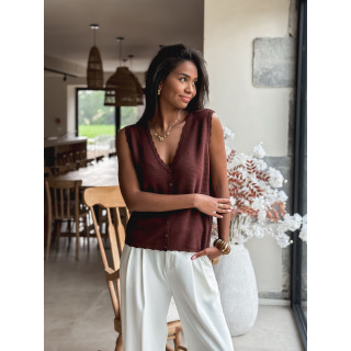 Blouse Taliyah - Chocolat
