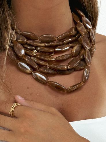Collier Ashana - Marron