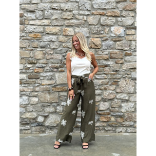 Pantalon à motifs Sykia - Kaki