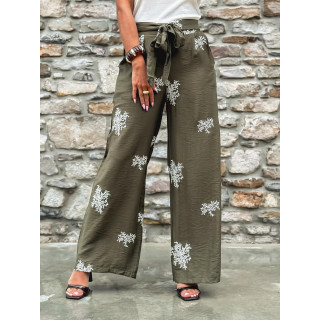 Pantalon à motifs Sykia - Kaki