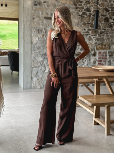 Combinaison pantalon Moëna - Chocolat