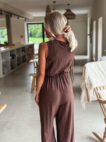 Combinaison pantalon Moëna - Chocolat
