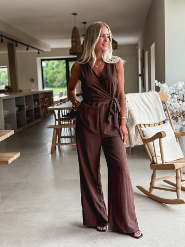 Combinaison pantalon Moëna - Chocolat