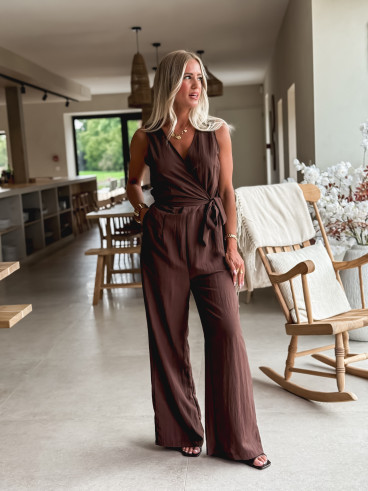 Combinaison pantalon Moëna - Chocolat