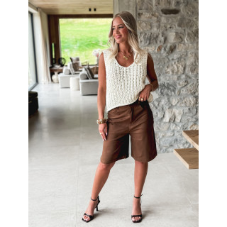 Pull sans manches Loreine - Ecru