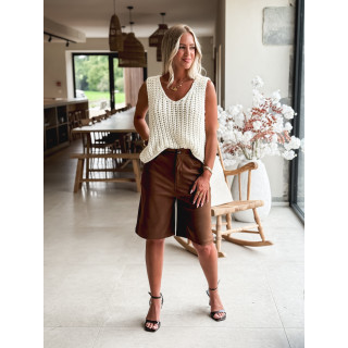 Pull sans manches Loreine - Ecru