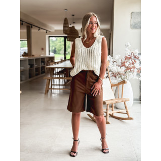 Pull sans manches Loreine - Ecru