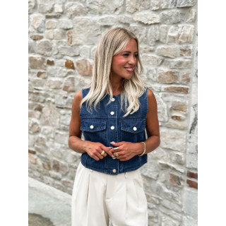 Gilet en jeans Syla - Bleu