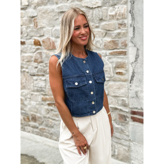 Gilet en jeans Syla - Bleu