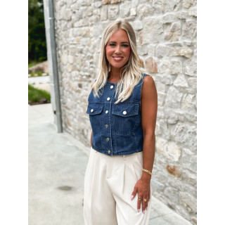 Gilet en jeans Syla - Bleu